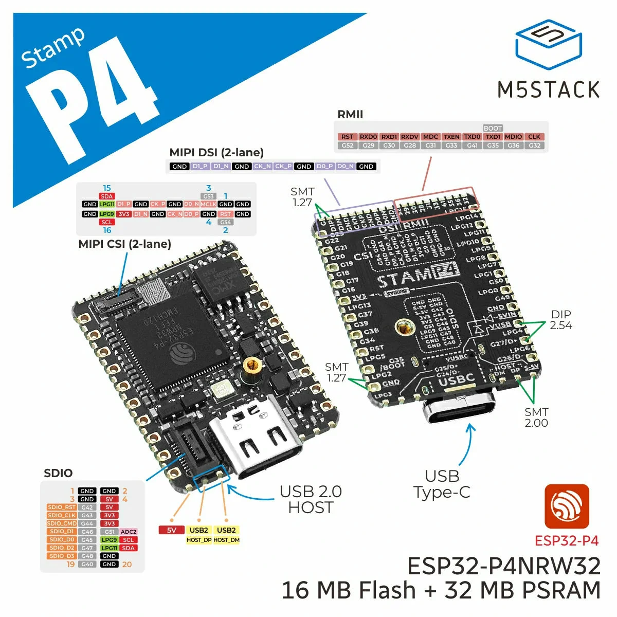 M5Stack M5Stamp ESP32-P4 High  - Esp32 P4 review and price