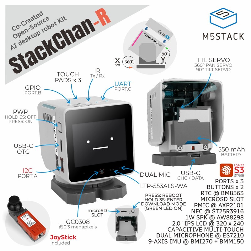 M5Stack Official StackChan: Ka - Esp32 review and price