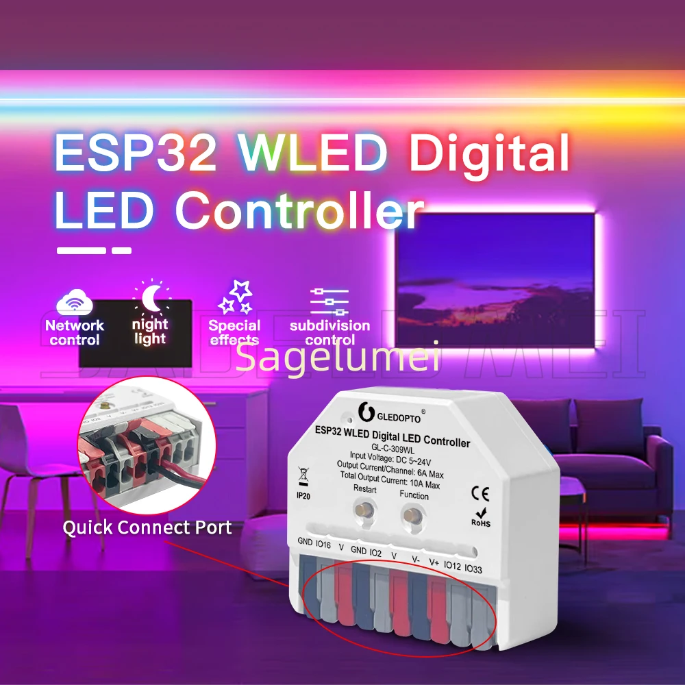 DIY GLEDOPTO ESP32 Mini WLED L - Espressif Esp32 review and price
