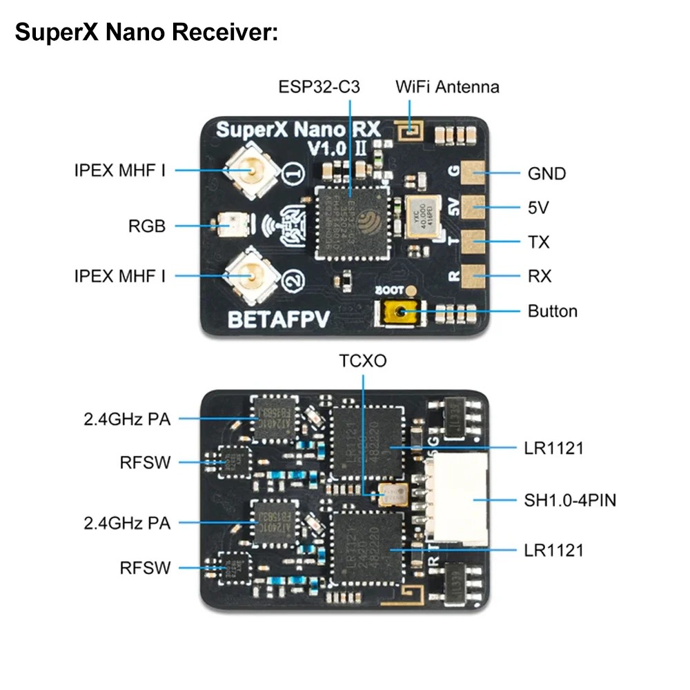 BETAFPV SuperX Nano ExpressLRS - Esp32 C3 review and price